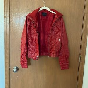 Timing, Red Pleather Jacket